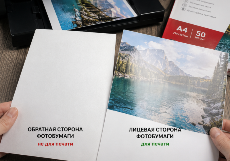 Можно ли печатать на обратной стороне фотобумаги?