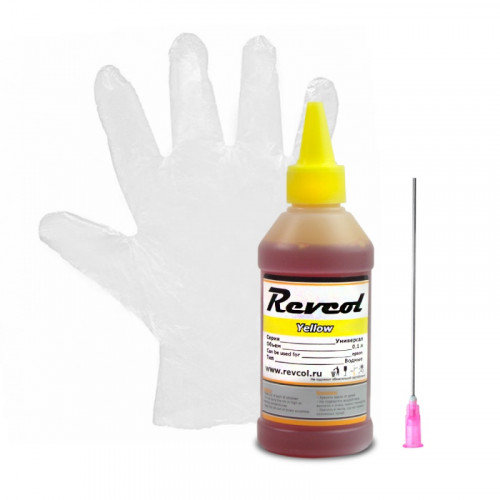 Чернила Epson, Revcol, Yellow, Dye, 100 мл.