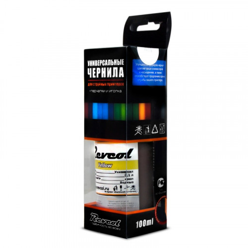 Чернила Epson, Revcol, Yellow, Dye, 100 мл.